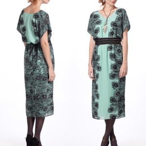 Corey Lynn Calter Plumes Kimono Midi Dress